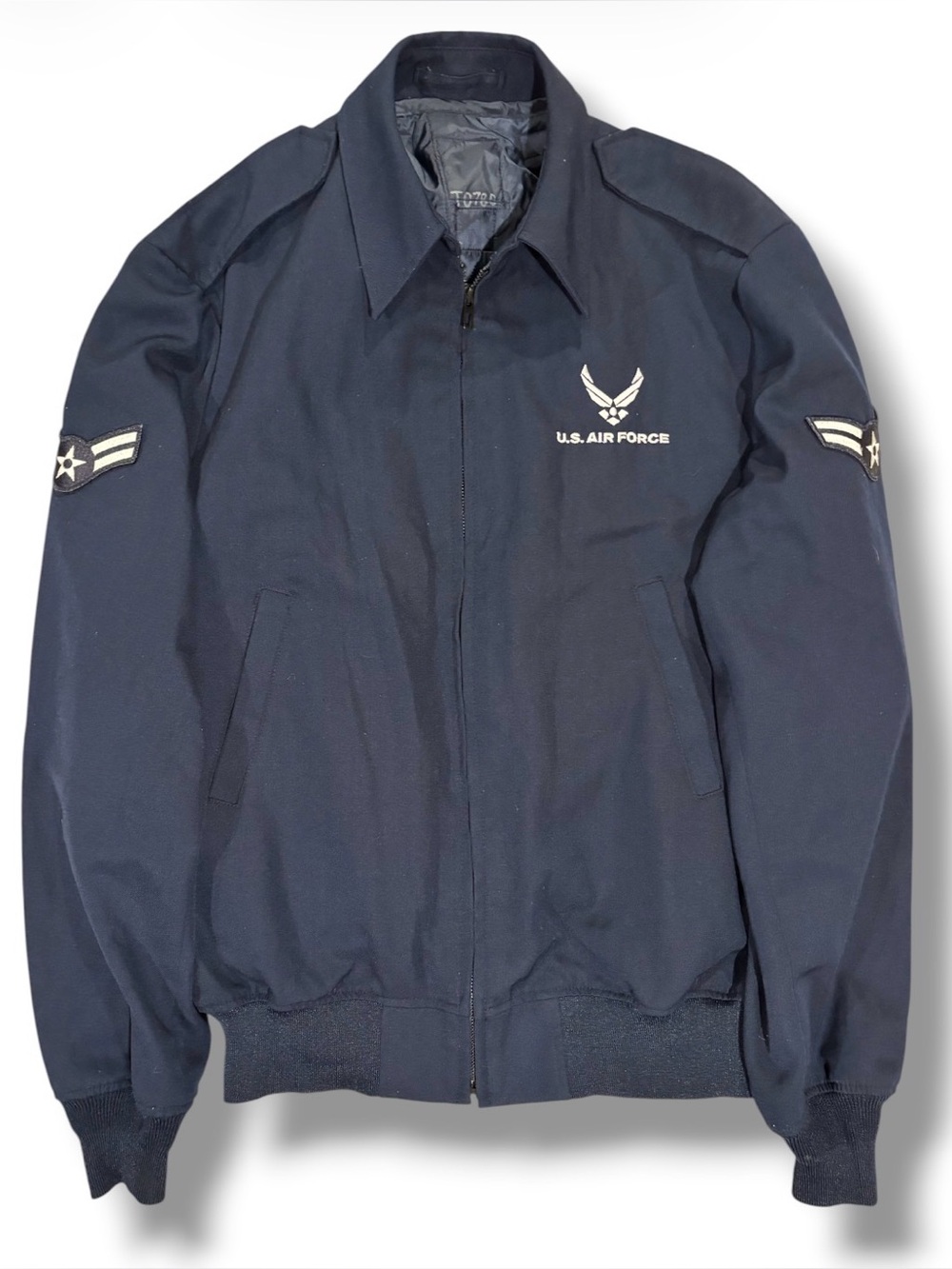 US Air Force Lightweight Jacket 44XL Removable Liner Wings Collection Blue USAF